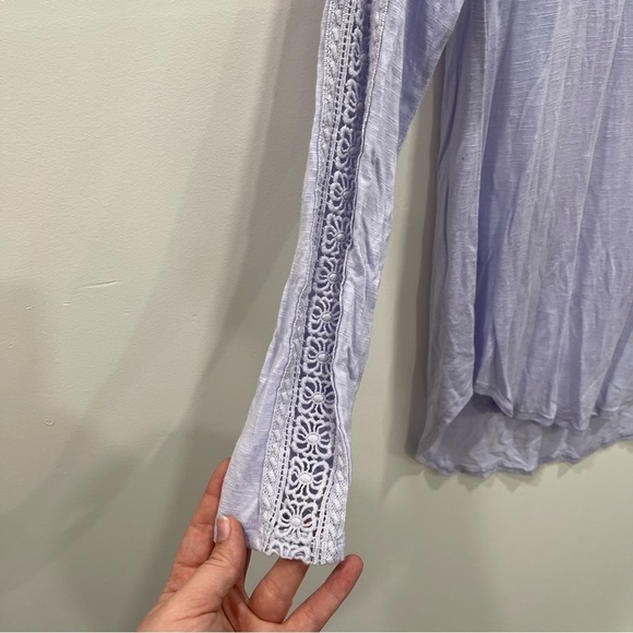 Anthropologie Deletta Embroidered Long Sleeve Top Longline Medium - Picture 8 of 9